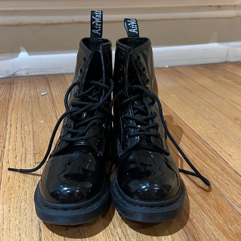 Dr. Marten 8 hole patent leather boot